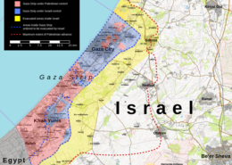 Imatge del mapa Israel i Gaza